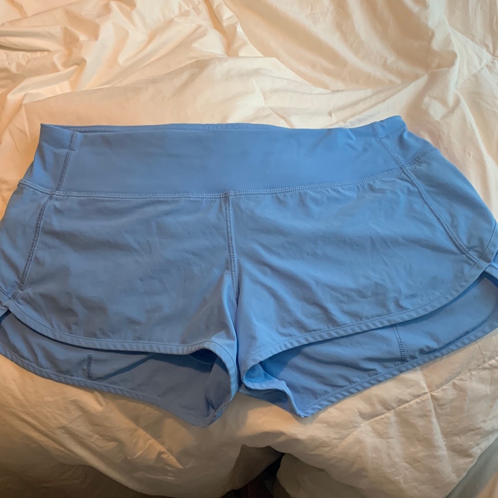 Lululemon speed up low rise 2.5” shorts. Size 8. blue nile color. Mint c…